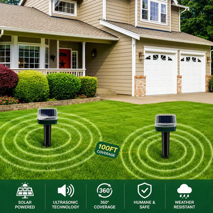 Solar Mole & Pest Repellent Stakes 🌿 | Keep Your Garden & Lawn Free from Burrowing Animals