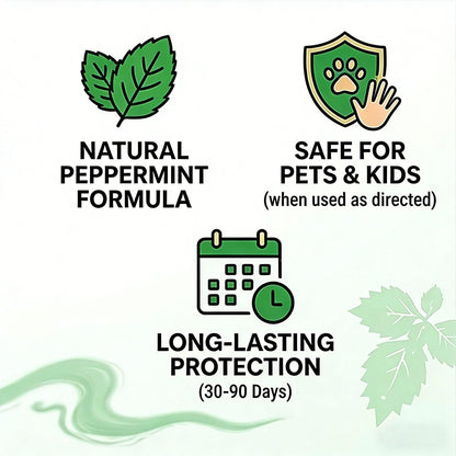 Natural Peppermint Oil Mouse Repellent Pouches 🐭 | Safe Rodent Control for Home & Garden Protection