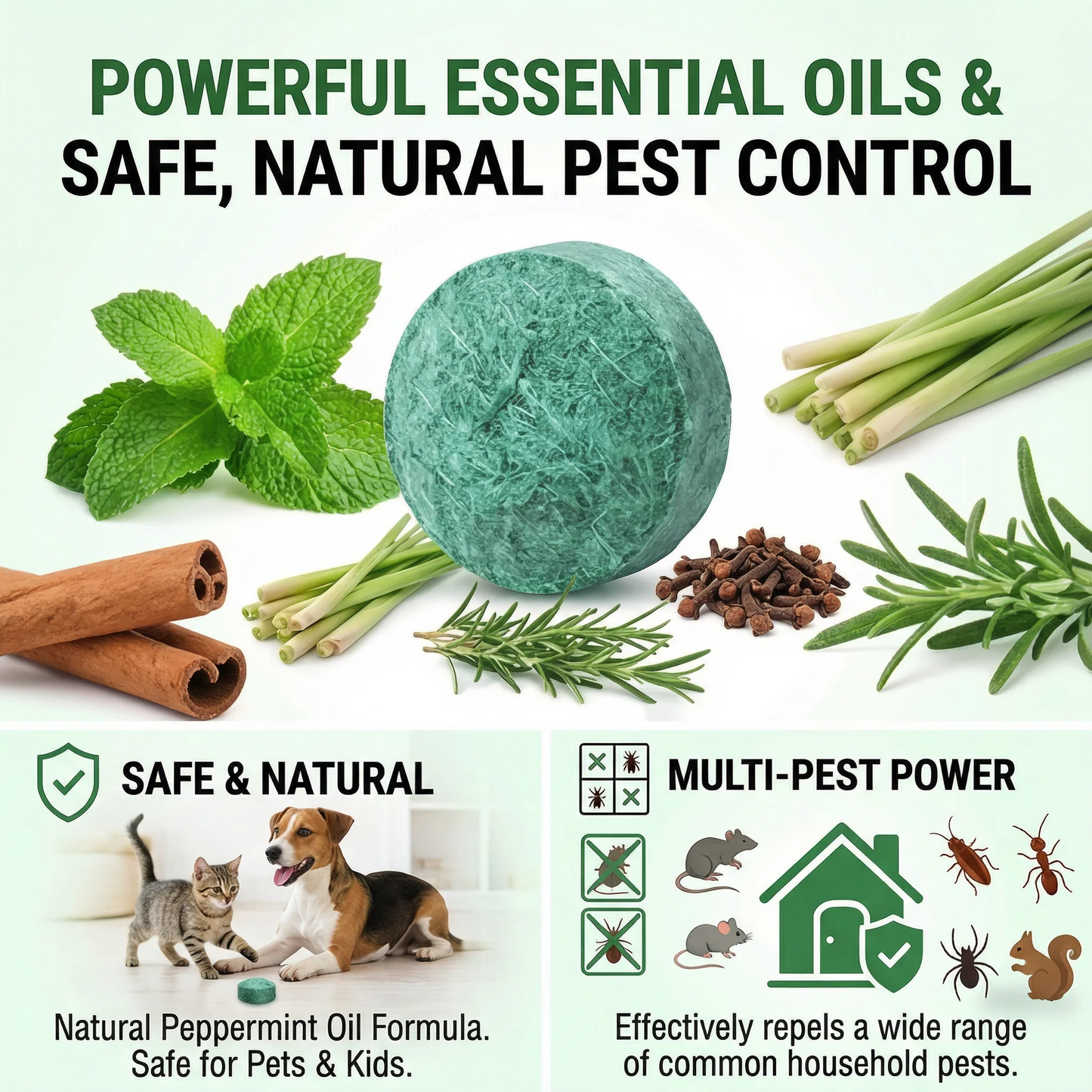 Natural Peppermint Oil Mouse Repellent Pouches 🐭 | Safe Rodent Control for Home & Garden Protection