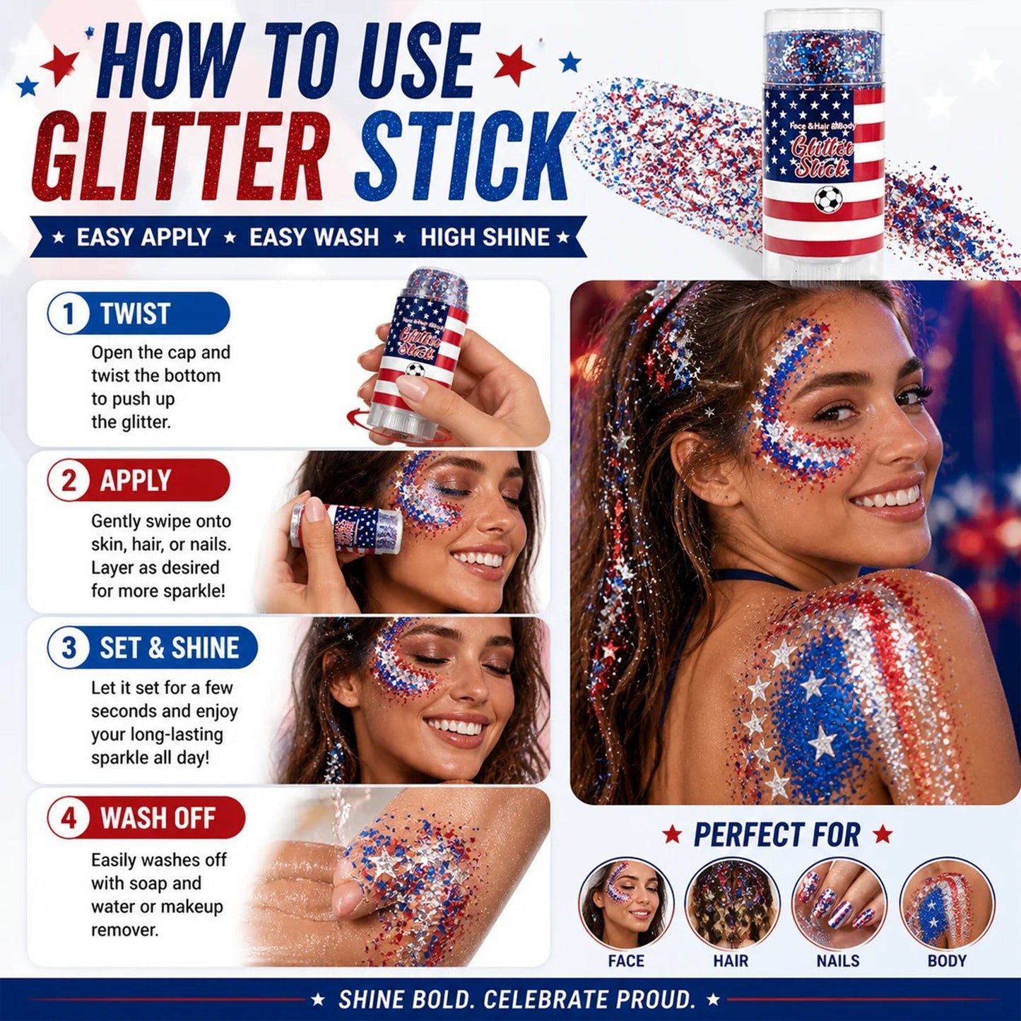 🇺🇸🔥 TODAY ONLY — 54% OFF 🎉💥Turn Into The Star Of 4th Of July Celebration💥 Shine brighter than fireworks — steal the spotlight tonight!