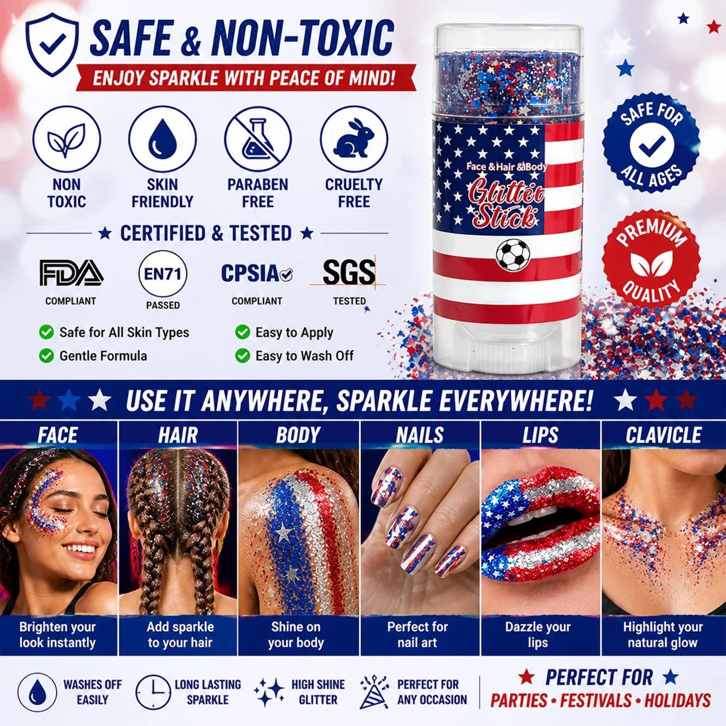 🇺🇸🔥 TODAY ONLY — 54% OFF 🎉💥Turn Into The Star Of 4th Of July Celebration💥 Shine brighter than fireworks — steal the spotlight tonight!
