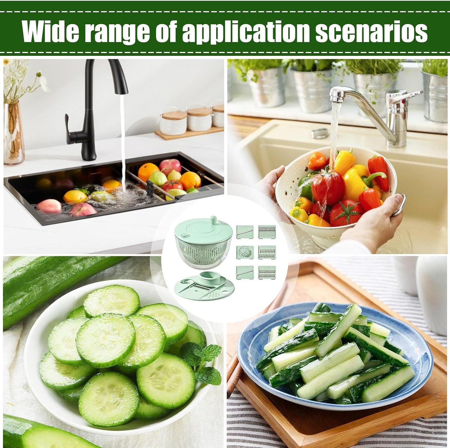 Large Salad Spinner with Pump Handle 🥗 | Wash, Dry & Serve Fresh Greens in Seconds
