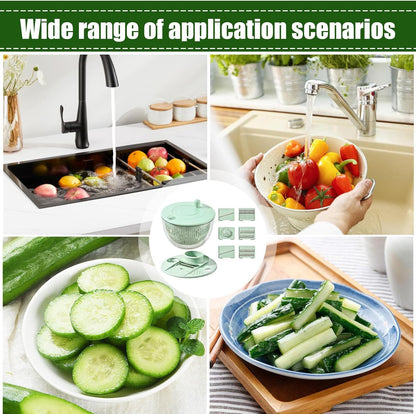 Large Salad Spinner with Pump Handle 🥗 | Wash, Dry & Serve Fresh Greens in Seconds