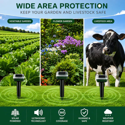 Solar Mole & Pest Repellent Stakes 🌿 | Keep Your Garden & Lawn Free from Burrowing Animals