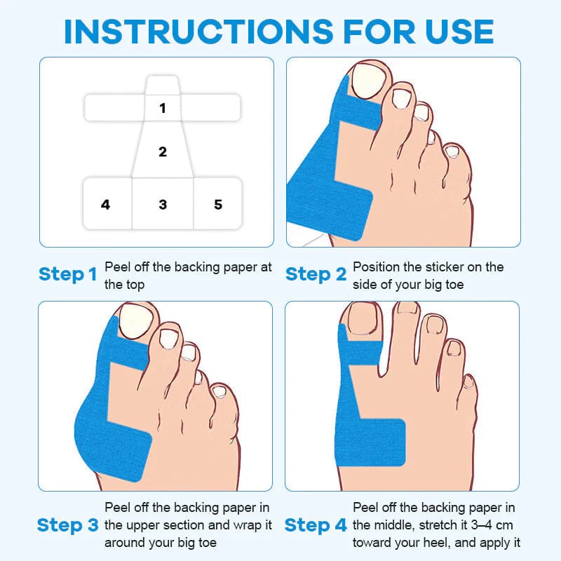 Hallux Valgus Relief Tape 👣 | Comfortable Toe Alignment Support for Daily Walking & Foot Care