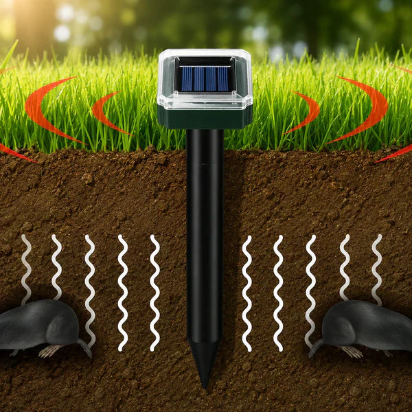 Solar Mole & Pest Repellent Stakes 🌿 | Keep Your Garden & Lawn Free from Burrowing Animals