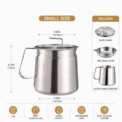 Multi-Function Stainless Steel Frying Pot 🍳 | Deep Fryer, Strainer & Oil Filter Kitchen Cookware