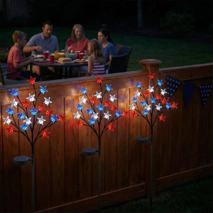 🎉 LAST DAY 49% OFF ⭐ Solar Patriotic Star Lights 🇺🇸 Turn Your Yard Into a Nighttime Celebration