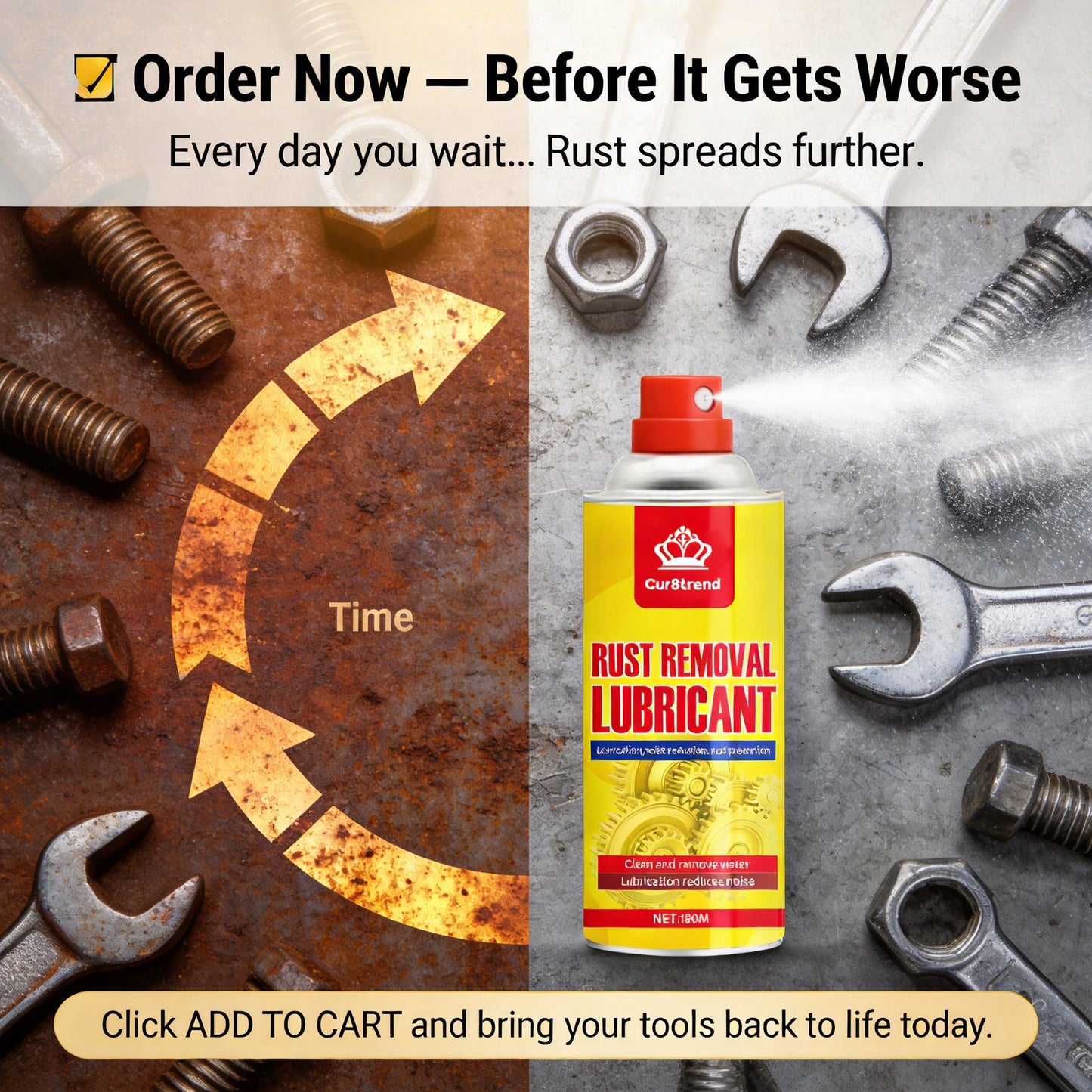 Rust Remover &amp; Anti-Rust Lubricant Spray