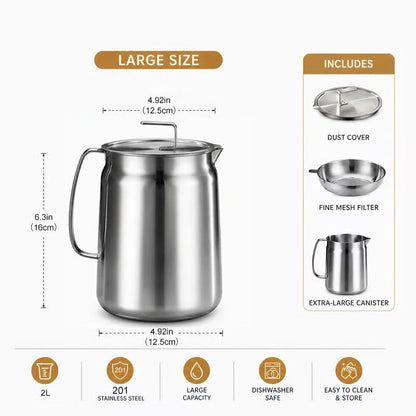 Multi-Function Stainless Steel Frying Pot 🍳 | Deep Fryer, Strainer & Oil Filter Kitchen Cookware