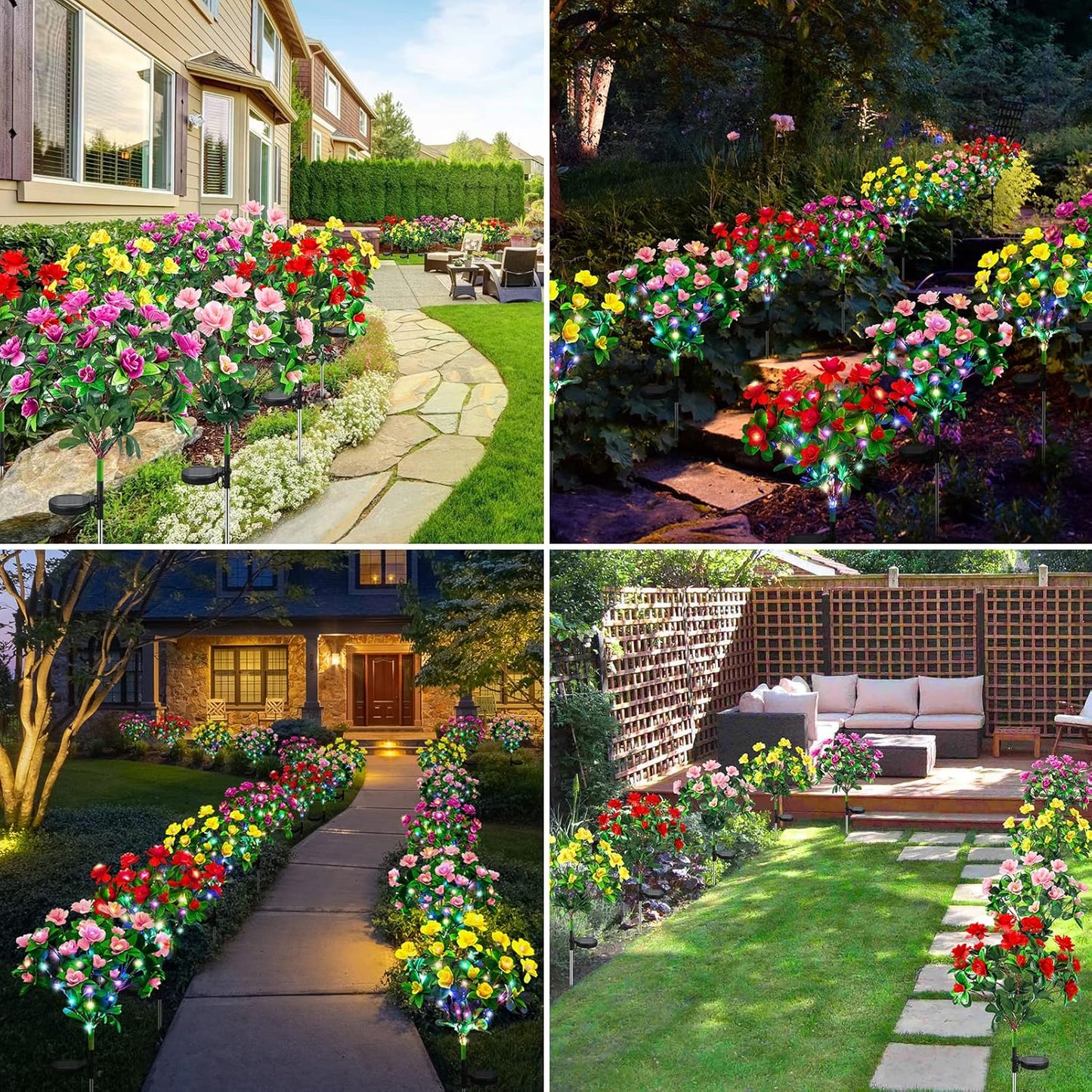 Solar Memorial Garden Flower Lights 🌸 | Outdoor Decorative Lights for Garden & Remembrance Spaces