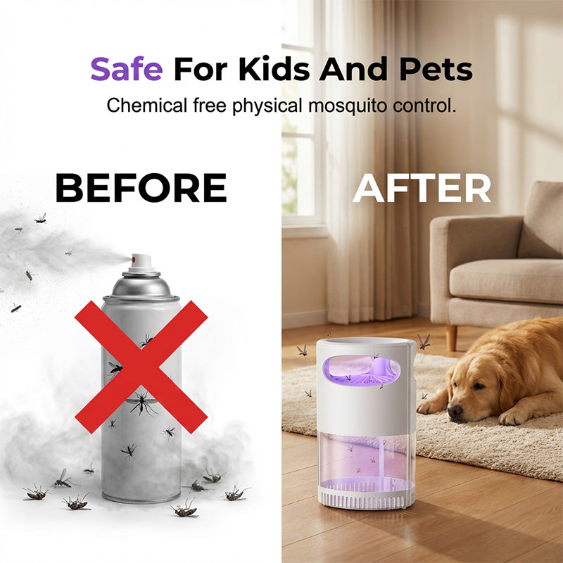 USB Mosquito Killer Lamp 🦟 | Quiet UV Bug Trap for Bedroom, Home & Outdoor Use